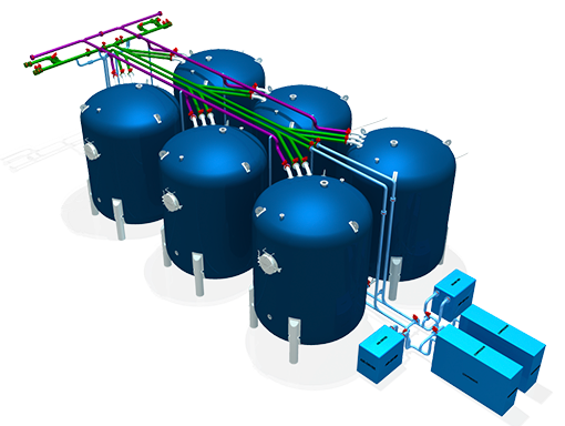 Dry bulk handling systems for offshore supply vessels